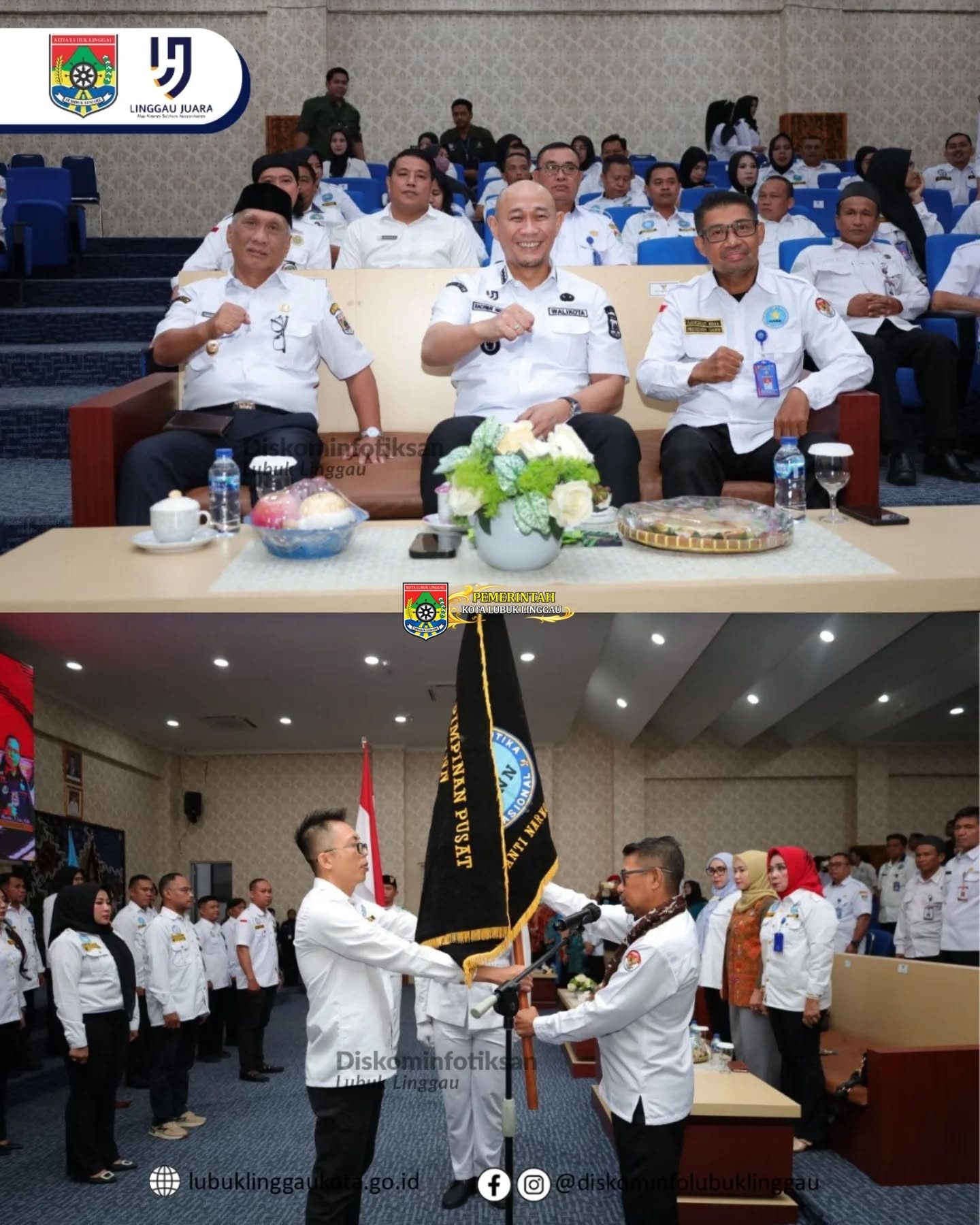 Wali Kota Lubuk Linggau, H Rachmat Hidayat menghadiri pelantikan (GANN) Kota Lubuk Linggau